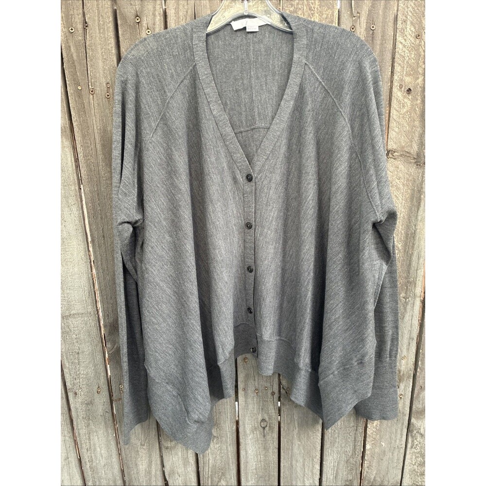 Alexander Wang Sweater Charcoal Grey Wool Long Cuff Sleeve Size S